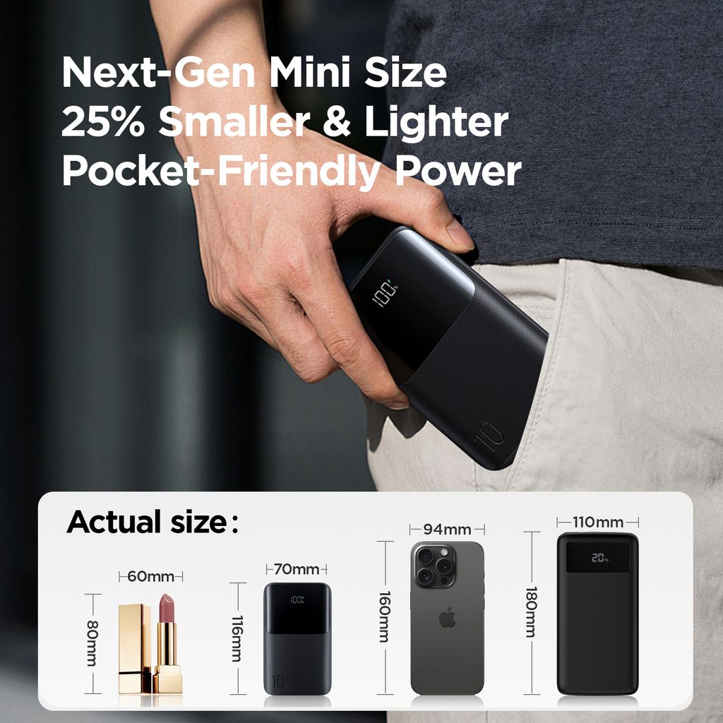 SiGN Extreme Powerful LED Powerbank 10,000mAh, 22.5W - Black