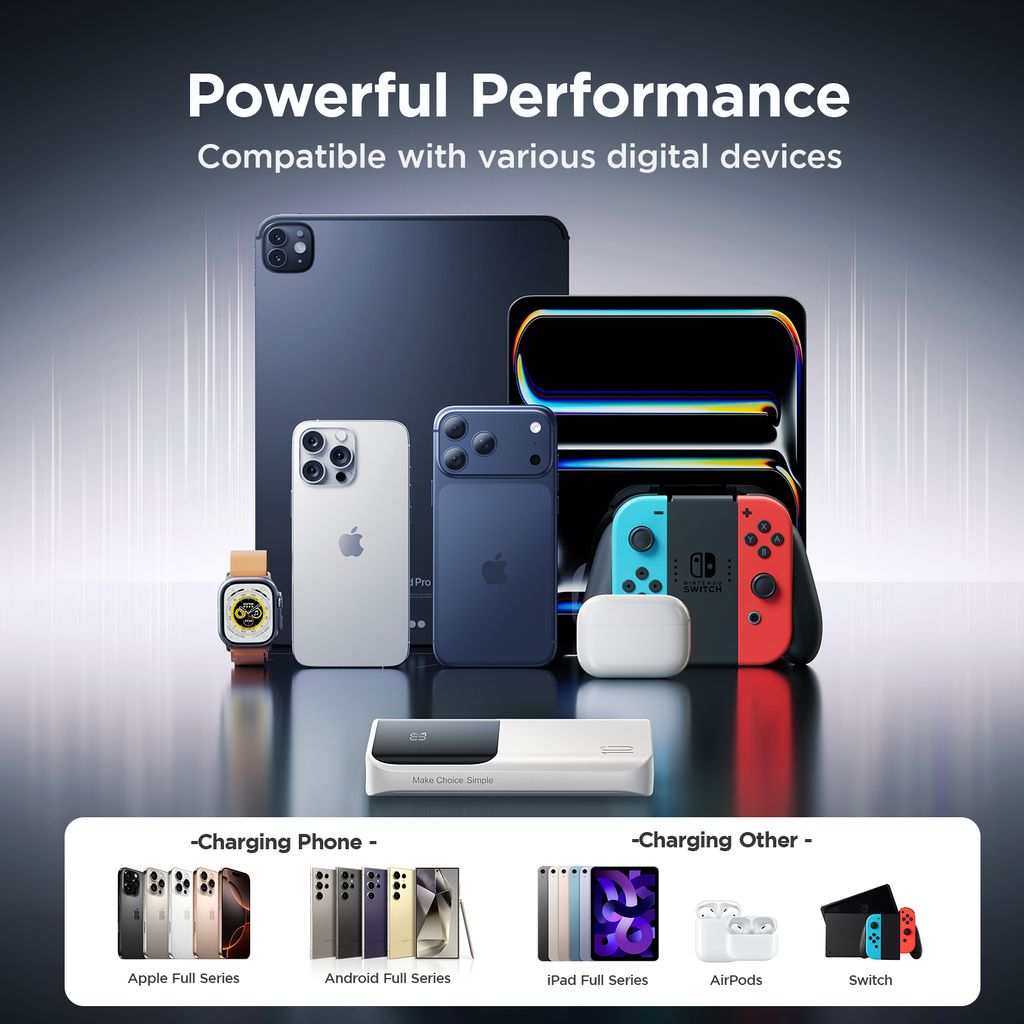 SiGN Extreme Powerful LED Powerbank 10,000mAh, 22.5W - Black