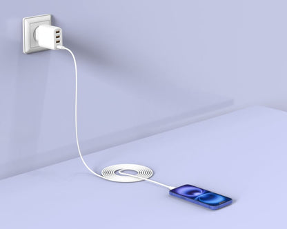 SiGN Fast Charger USB-C & 3xUSB-A, PD & QC 3.0, 36W - White