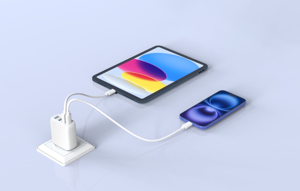 SiGN Fast Charger USB-C & 3xUSB-A, PD & QC 3.0, 36W - White